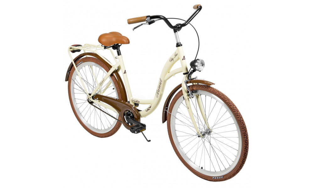 Bicycle AZIMUT City Lux 26" 2023 cream-brown - 8