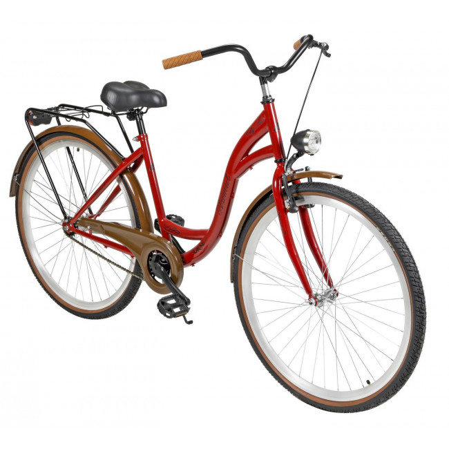 Bicycle AZIMUT City Lux 28" 2025 bordo-brown