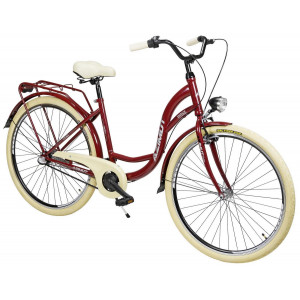 Bicycle AZIMUT Vintage 28" 3-speed 2023 burgund-cream