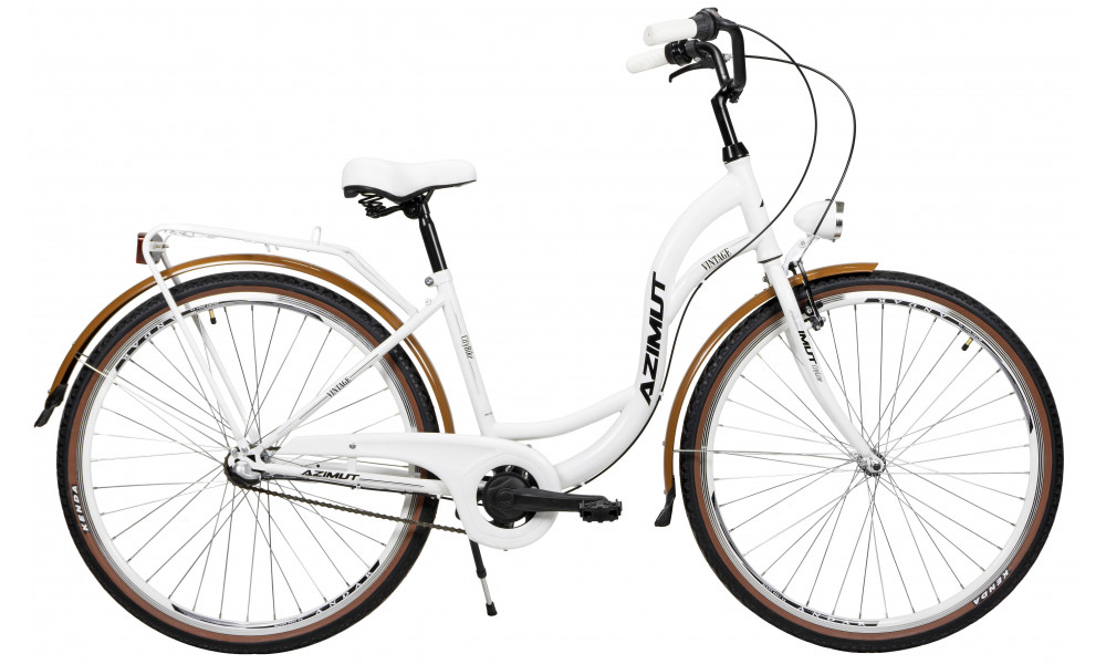 Велосипед AZIMUT Vintage 28" 3-speed 2023 white-cream - 2