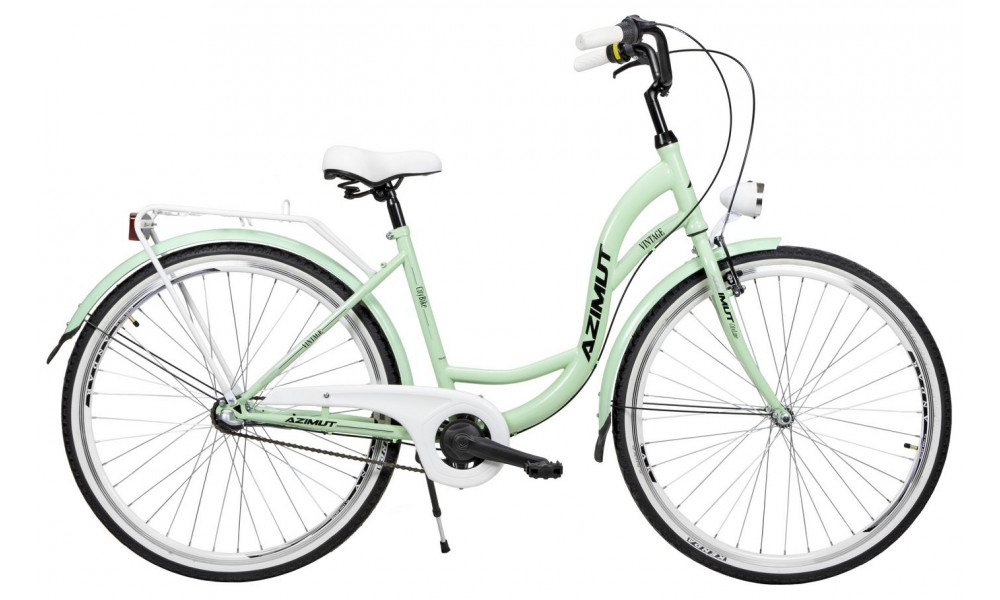 Велосипед AZIMUT Vintage 28" 3-speed 2023 mint-white - 1