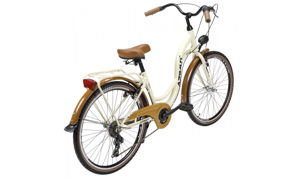 Велосипед AZIMUT Vintage TX-6 26" 2023 cream-brown - 1