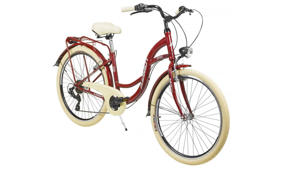 Велосипед AZIMUT Vintage TX-6 26" 2023 burgund-cream - 8