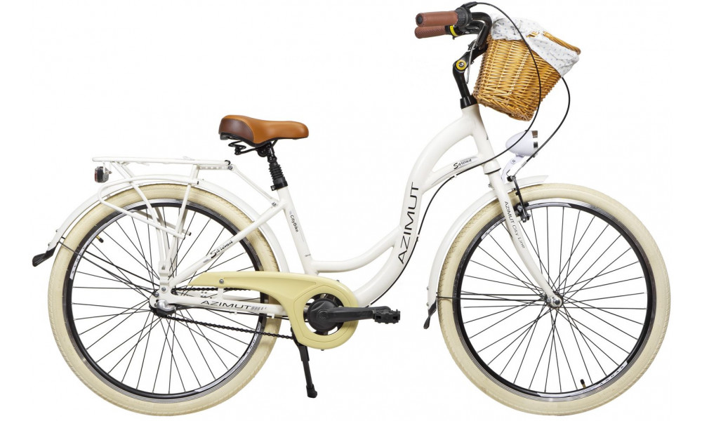 Bicycle AZIMUT Sarema ALU 26" 3-speed 2023 light cream - 1