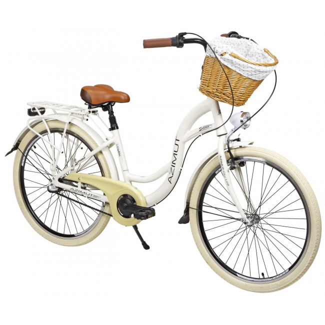 Bicycle AZIMUT Sarema ALU 26" 3-speed 2023 light cream