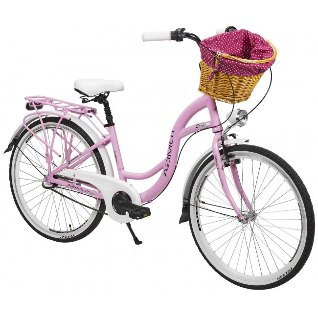 Dviratis AZIMUT Sarema ALU 26" 3-speed 2023 pink