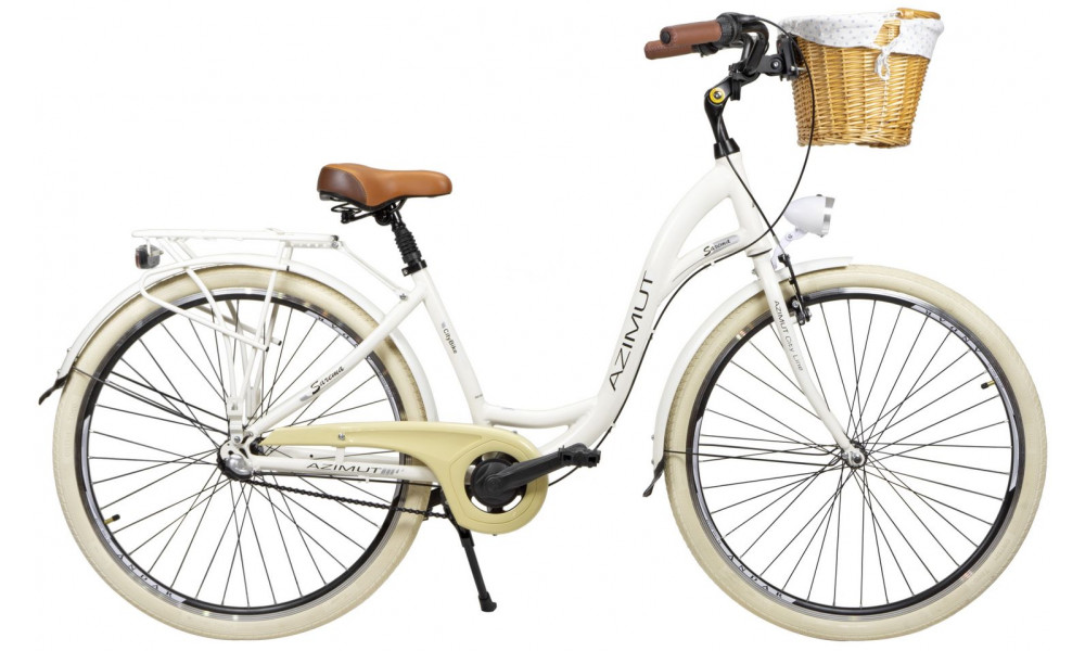 Bicycle AZIMUT Sarema ALU 28" 3-speed 2023 light cream - 1