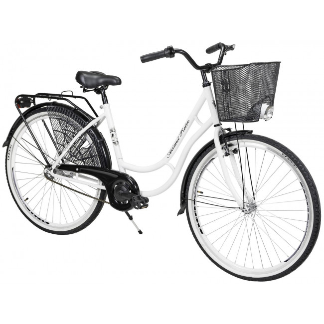 Bicycle AZIMUT Retro Lux 28" 2023 white-black