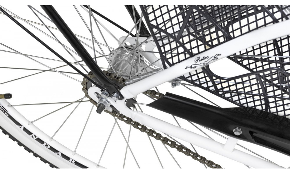 Bicycle AZIMUT Retro Lux 28" 2025 white-black - 3