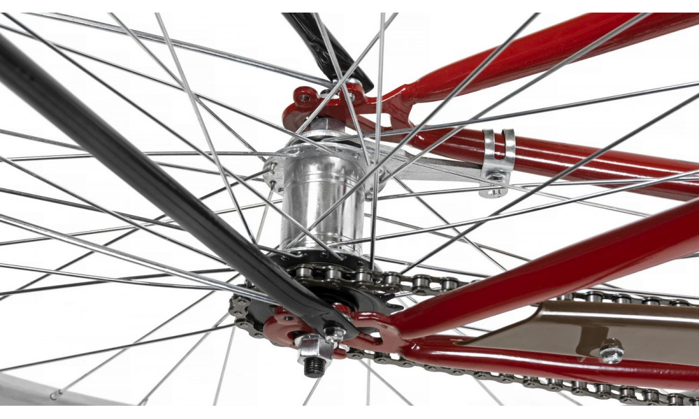 Bicycle AZIMUT City Lux 26" 2025 with basket bordo-brown - 3