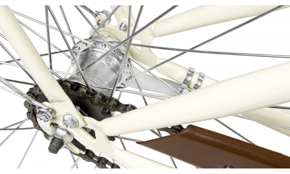 Bicycle AZIMUT City Lux 26" 2025 with basket cream-brown - 4