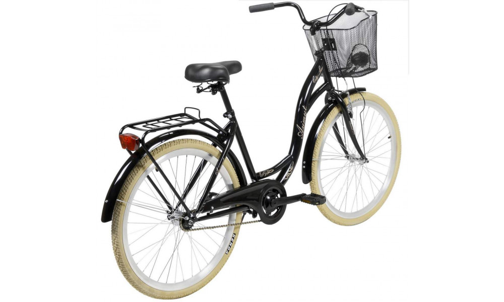 Bicycle AZIMUT City Lux 26" 2025 with basket black-cream - 2