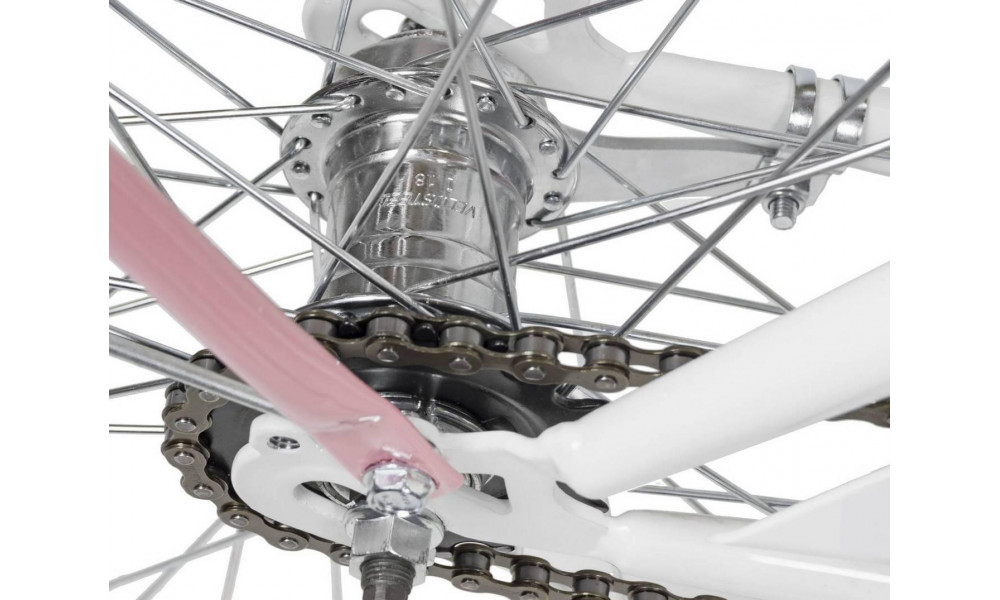 Bicycle AZIMUT City Lux 26" 2025 with basket white-pink - 6