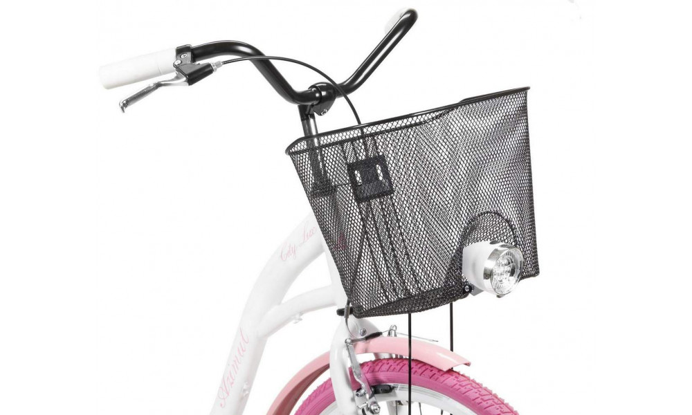 Bicycle AZIMUT City Lux 26" 2025 with basket white-pink - 7