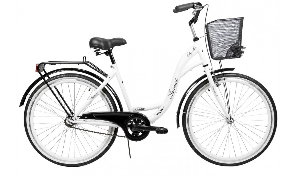 Велосипед AZIMUT City Lux 26" 2023 su krepseliu white-black - 1