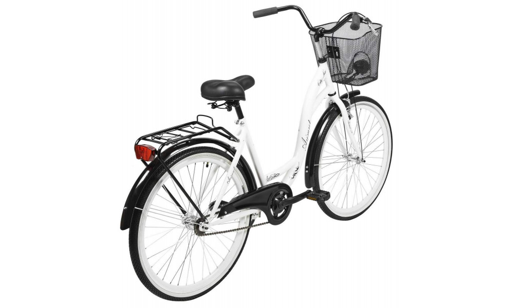 Bicycle AZIMUT City Lux 26" 2025 with basket white-black - 2