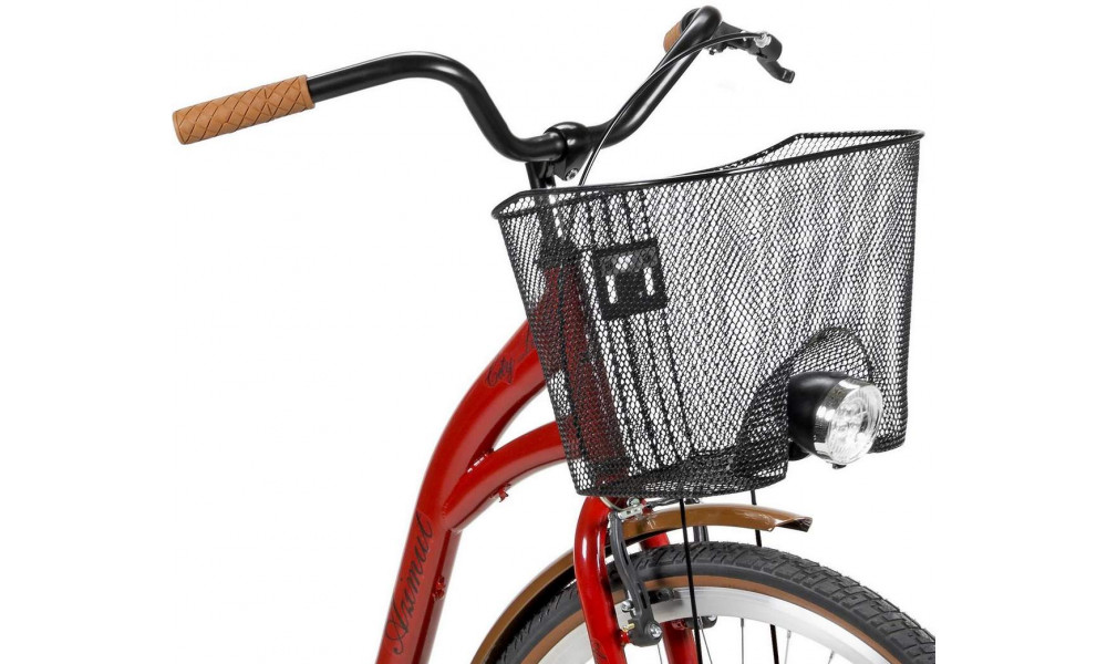 Велосипед AZIMUT City Lux 28" 2025 su krepseliu bordo-brown - 1