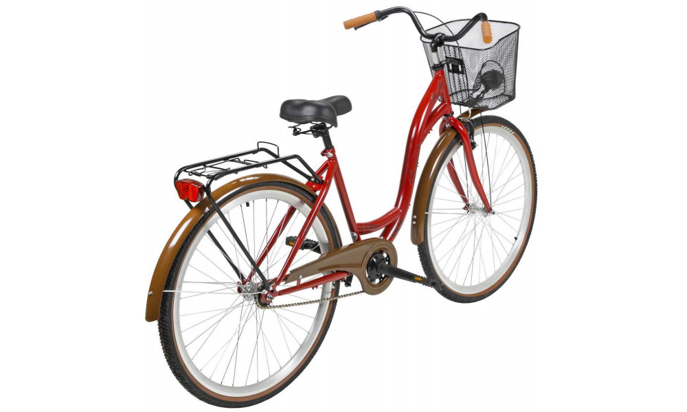 Велосипед AZIMUT City Lux 28" 2025 su krepseliu bordo-brown - 2