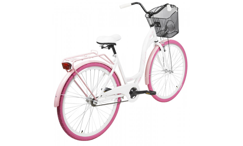 Bicycle AZIMUT City Lux 28" 2025 with basket white-pink - 1