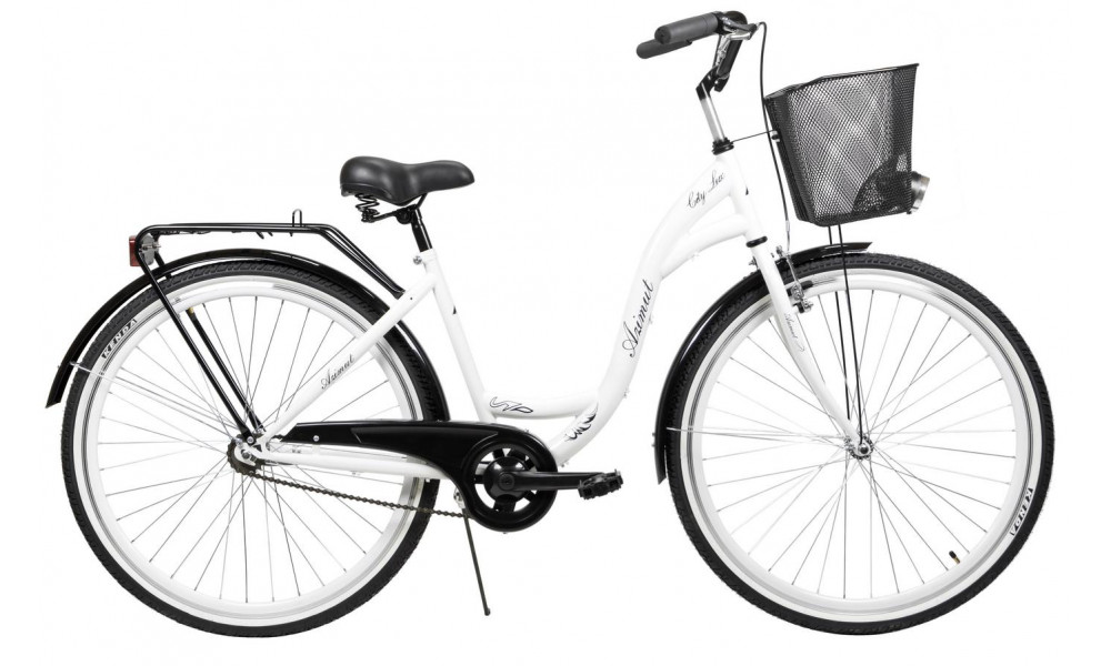 Bicycle AZIMUT City Lux 28" 2023 with basket white-black - 1