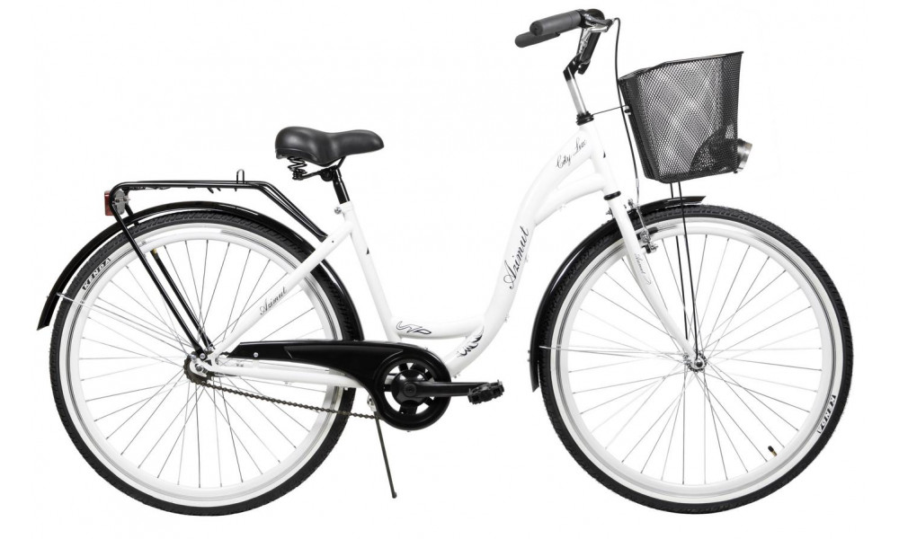 Bicycle AZIMUT City Lux 28" 2025 with basket white-black - 1
