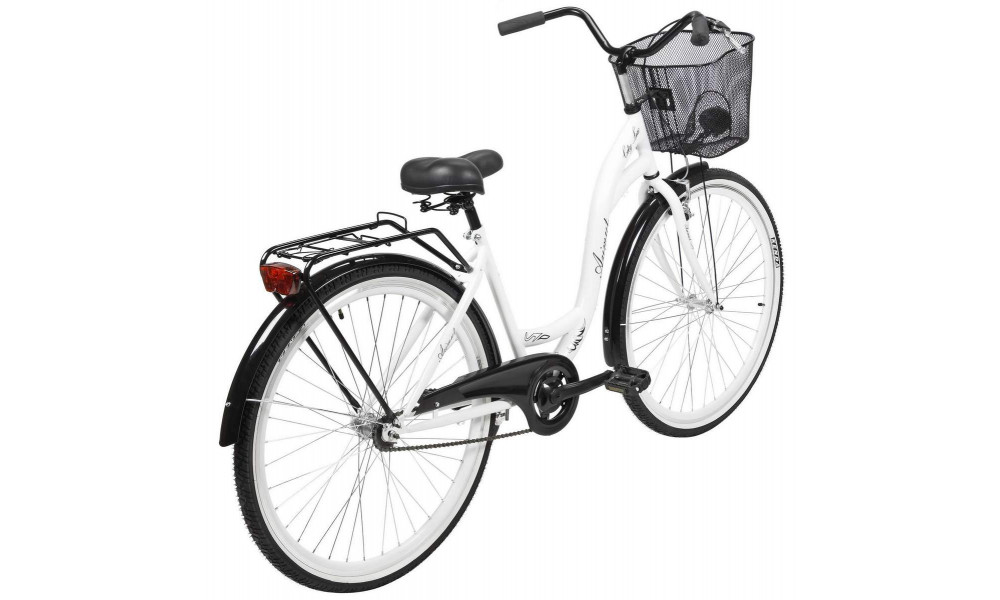 Bicycle AZIMUT City Lux 28" 2023 with basket white-black - 2