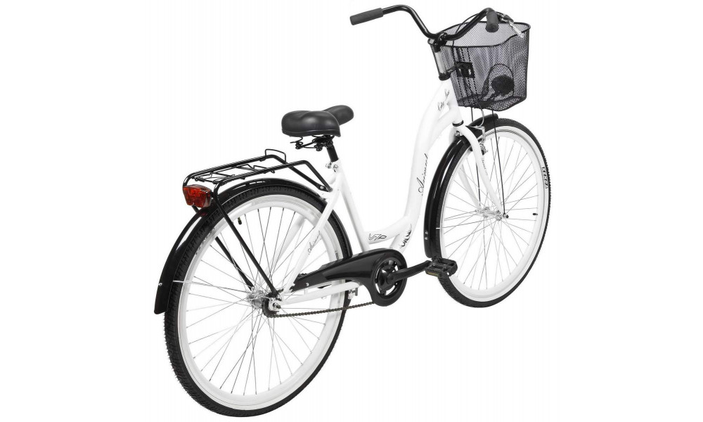 Bicycle AZIMUT City Lux 28" 2025 with basket white-black - 2