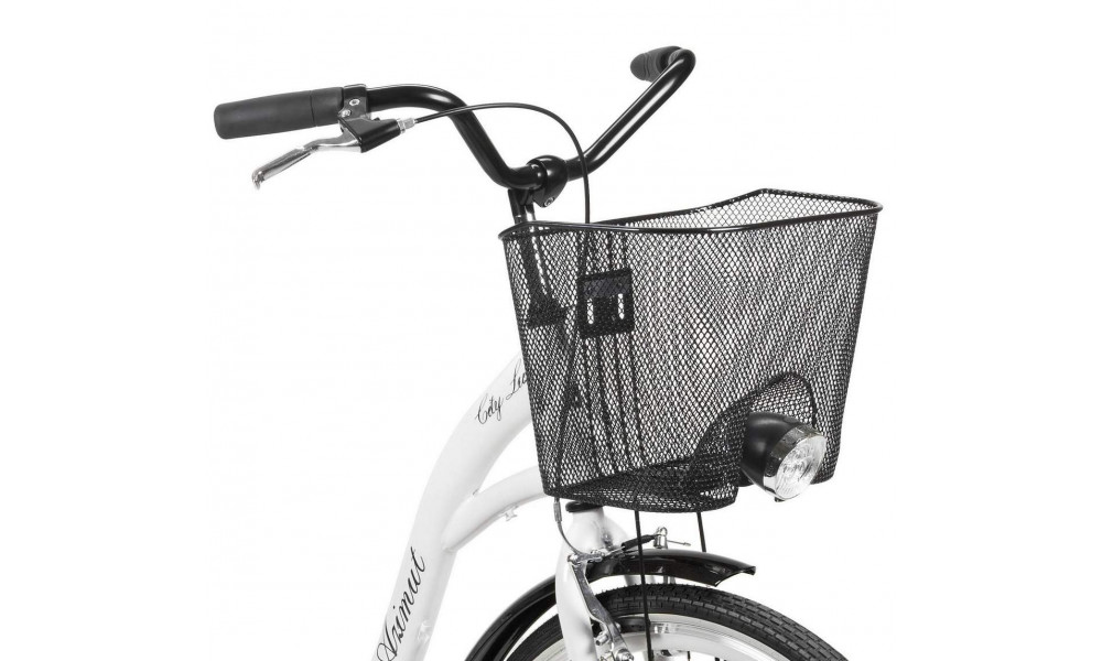 Bicycle AZIMUT City Lux 28" 2023 with basket white-black - 3