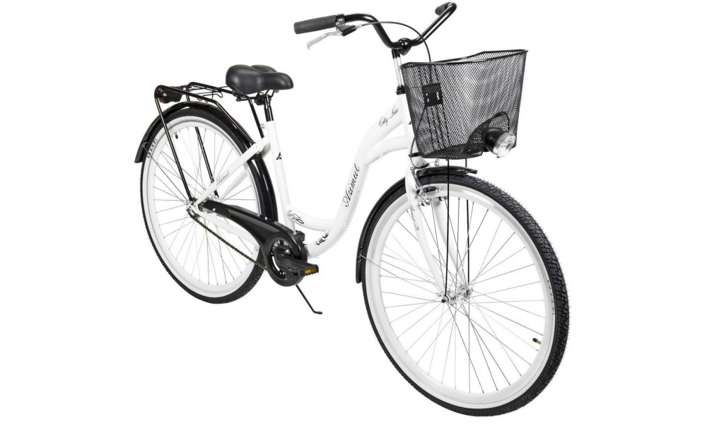 Bicycle AZIMUT City Lux 28" 2023 with basket white-black - 7