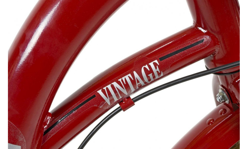Bicycle AZIMUT Vintage 26" 3-speed 2023 with basket burgund-cream - 3