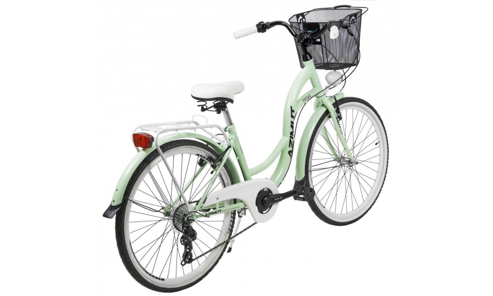 Велосипед AZIMUT Vintage TX-6 26" 2023 su krepseliu mint-white - 1