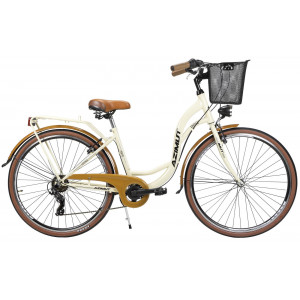Bicycle AZIMUT Vintage TX-6 28" 2023 with basket cream-brown