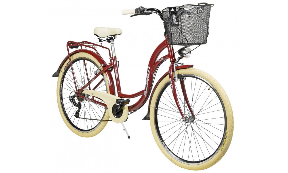 Bicycle AZIMUT Vintage TX-6 28" 2023 with basket burgund-cream - 9