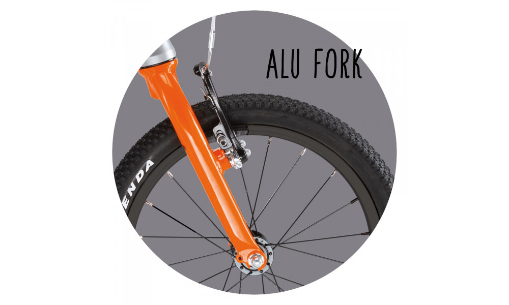 Bicycle PUKY S-Pro 16-1 Alu silver orange - 3