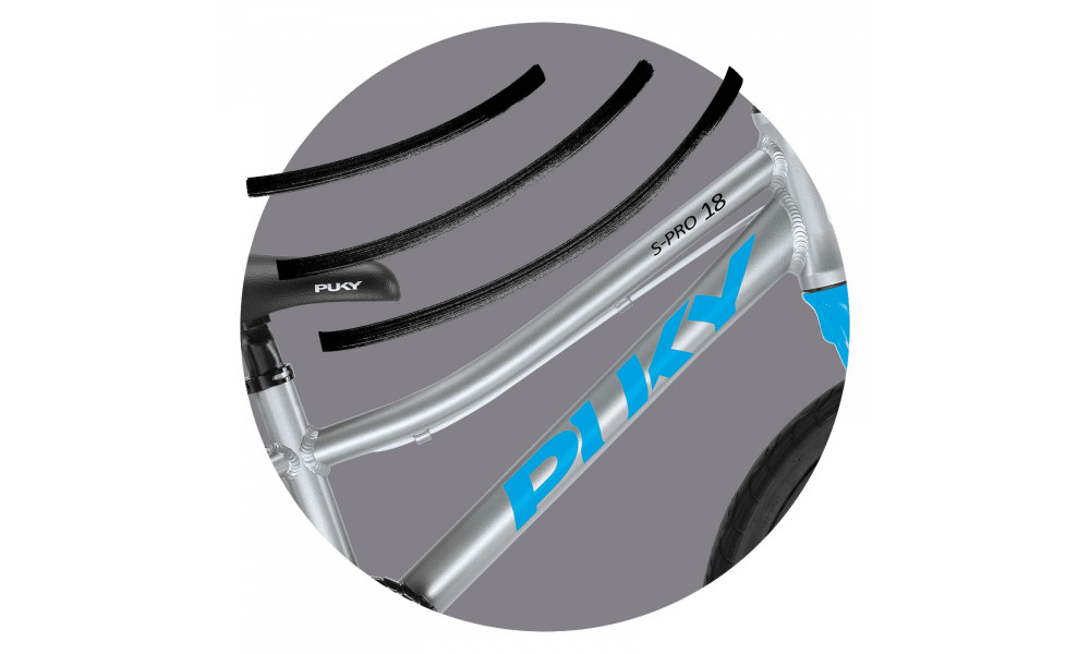 Велосипед PUKY S-Pro 18-1 Alu silver blue - 2
