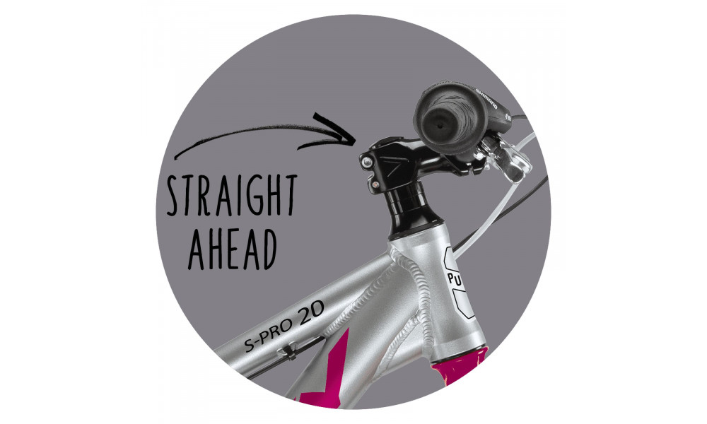 Bicycle PUKY S-Pro 20-7 Alu silver berry - 7