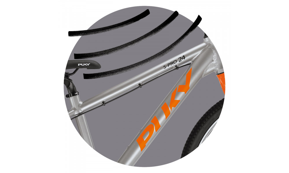 Велосипед PUKY S-Pro 24-8 Alu silver orange - 2