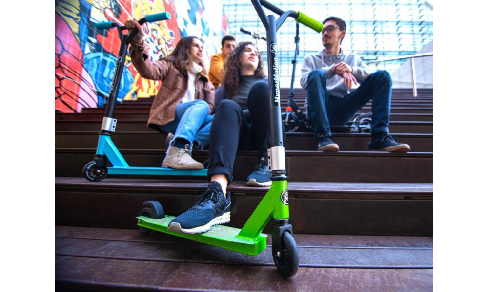 Самокат HyperMotion Evo Stunt green - 4