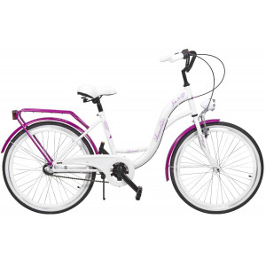 Bicycle AZIMUT Julie 24" 3-speed 2025 white-violet