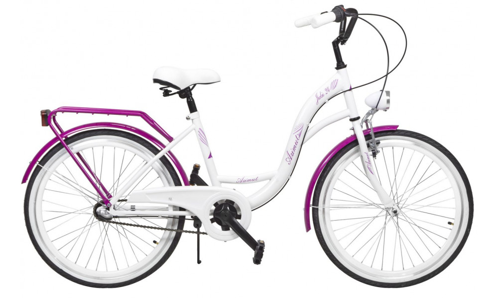 Bicycle AZIMUT Julie 24" 3-speed 2023 white-violet - 1
