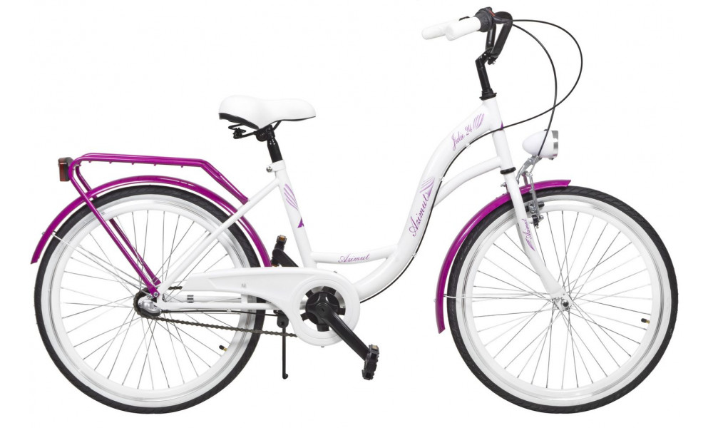 Bicycle AZIMUT Julie 24" 3-speed 2025 white-violet - 1
