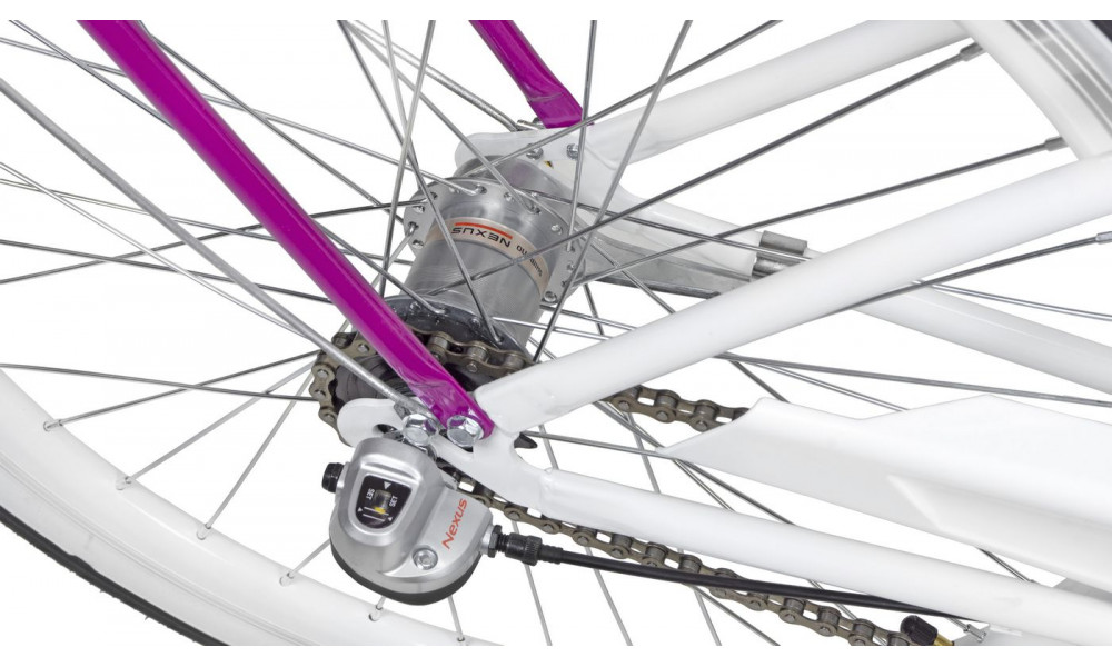 Bicycle AZIMUT Julie 24" 3-speed 2023 white-violet - 2