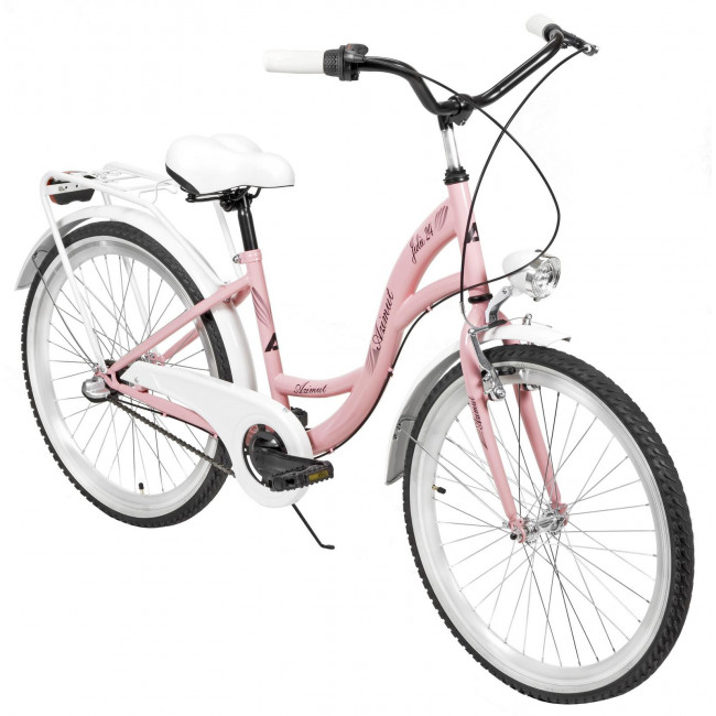 Bicycle AZIMUT Julie 24" 3-speed 2025 pink-white
