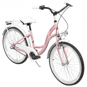 Bicycle AZIMUT Julie 24" 3-speed 2025 pink-white