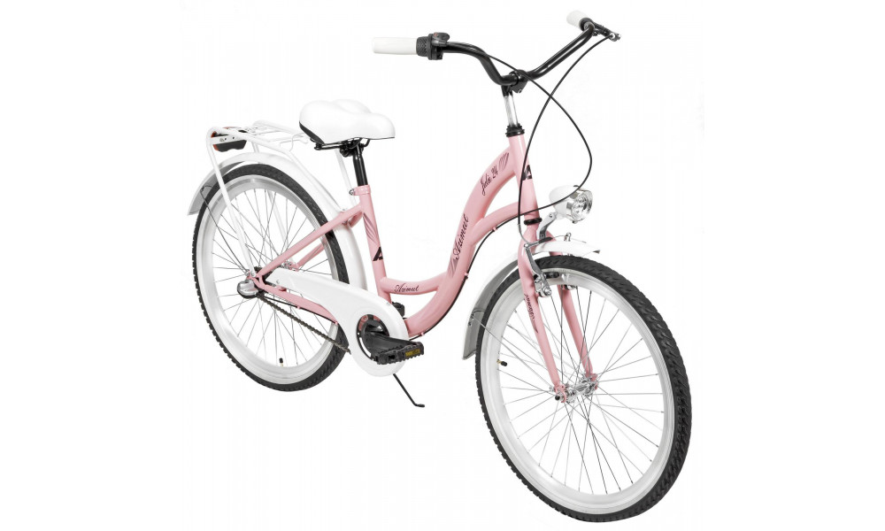 Bicycle AZIMUT Julie 24" 3-speed 2025 pink-white - 3