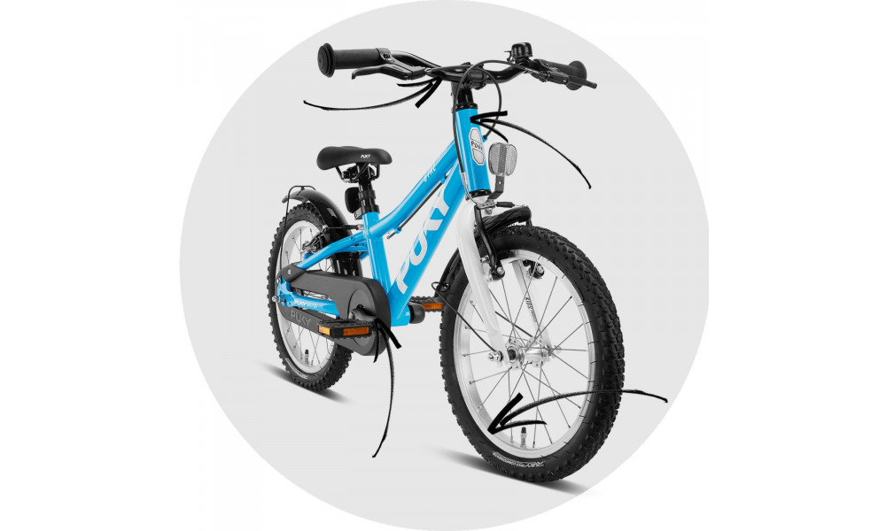 Bicycle PUKY CYKE 16-1 Alu Freewheel freshblue-white - 3