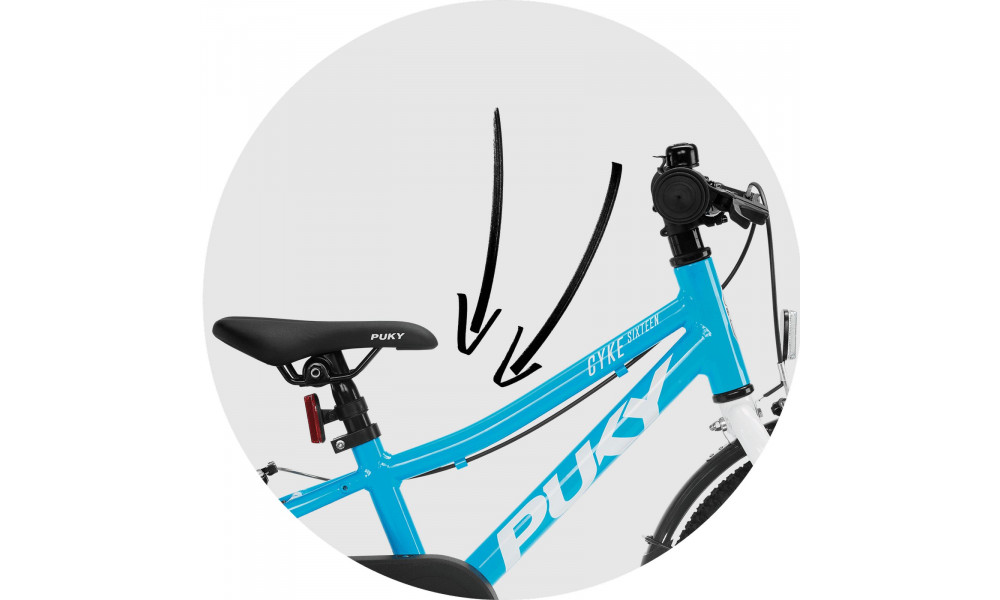 Bicycle PUKY CYKE 16-1 Alu Freewheel freshblue-white - 4
