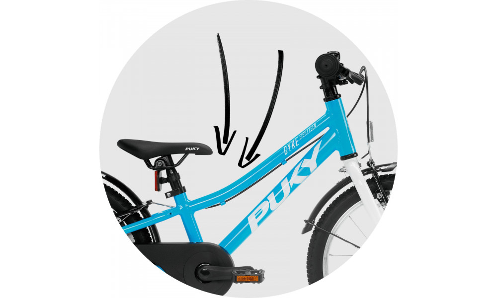Bicycle PUKY CYKE 18-1 Alu Freewheel freshblue-white - 4
