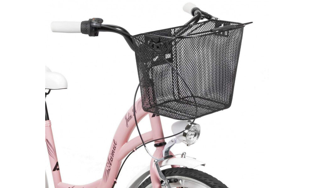 Bicycle AZIMUT Julie 24" 3-speed 2023 with basket pink-white - 3