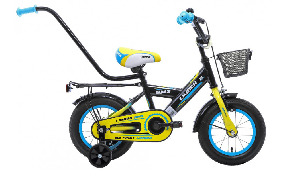 Dviratis Monteria Limber 12" black-yellow-blue - 1